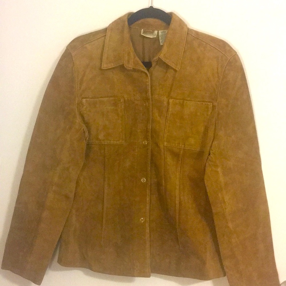 Brown Suede Jacket (size M) Like New!